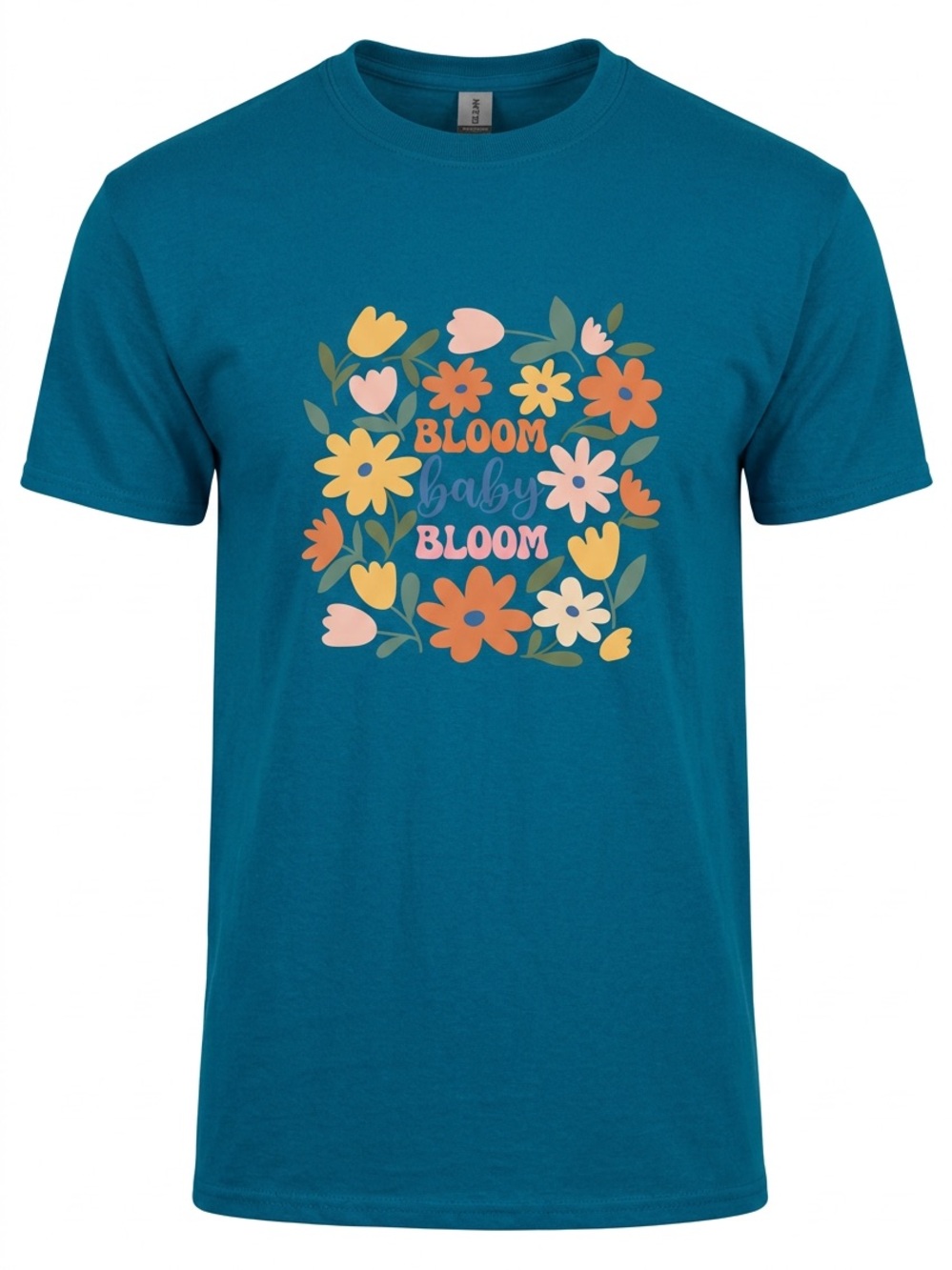Women’s Sapphire Blue Premium Quality “Bloom Baby Bloom” T Shirt Sz XL